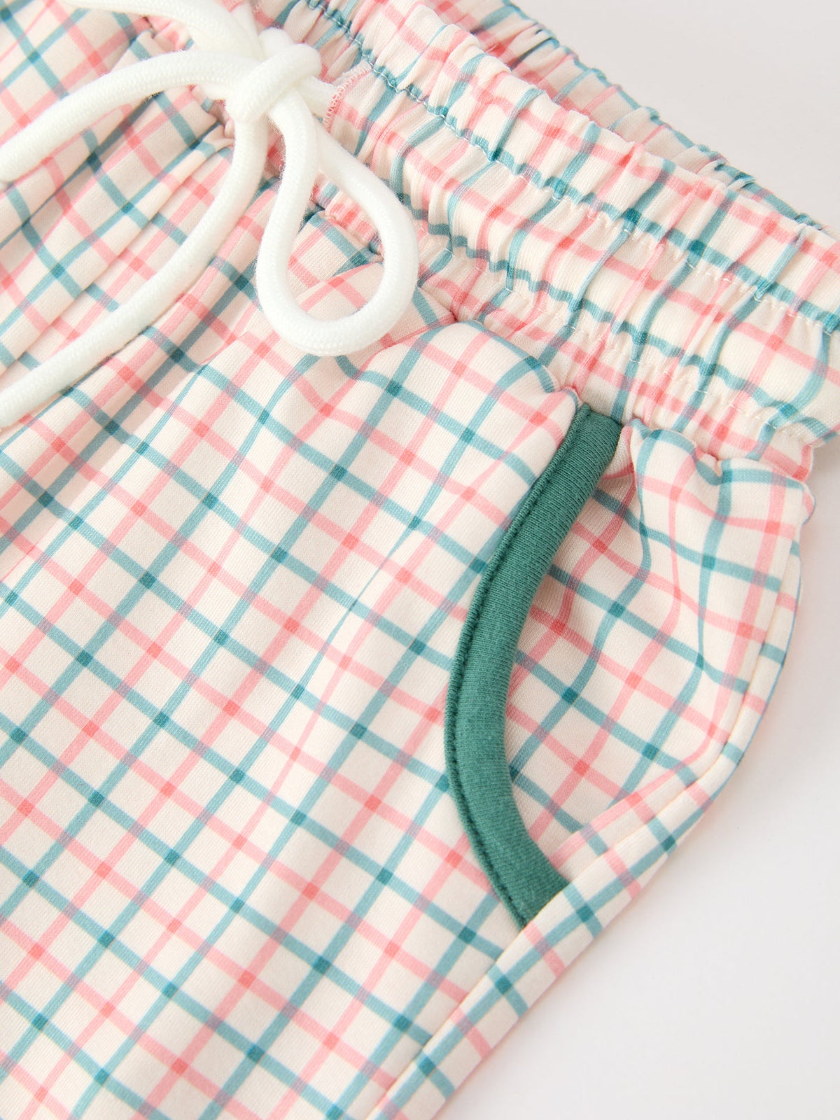 Boys Embroidered T-Shirt & Plaid Pants Set