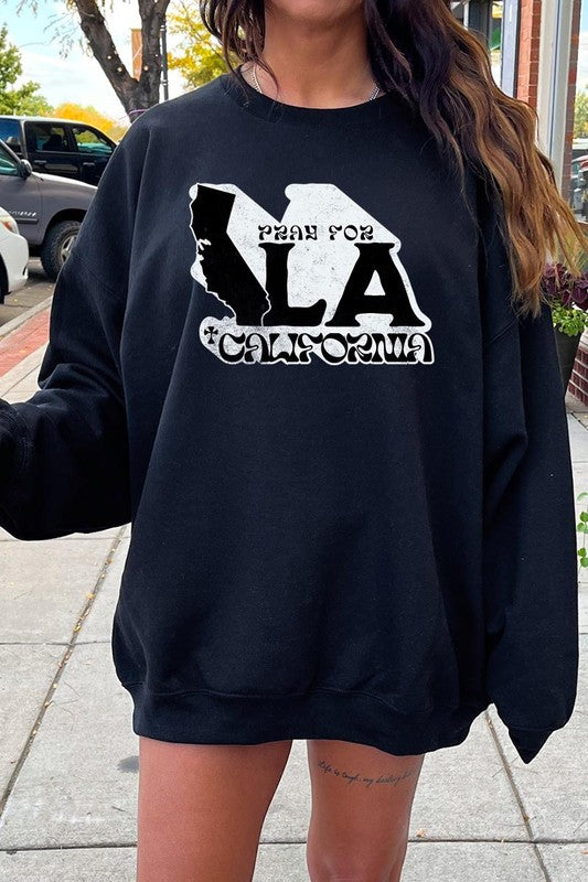 Pray for LA California Graphic Sweatshirt