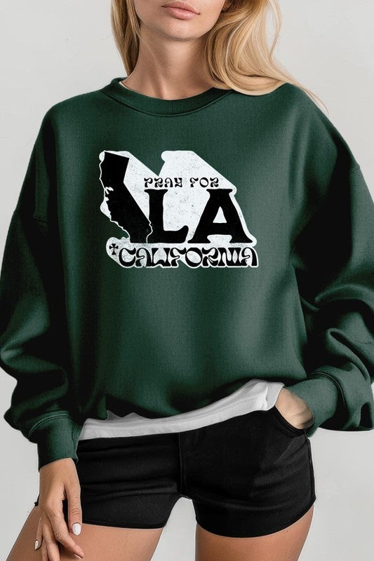 Pray for LA California Graphic Sweatshirt