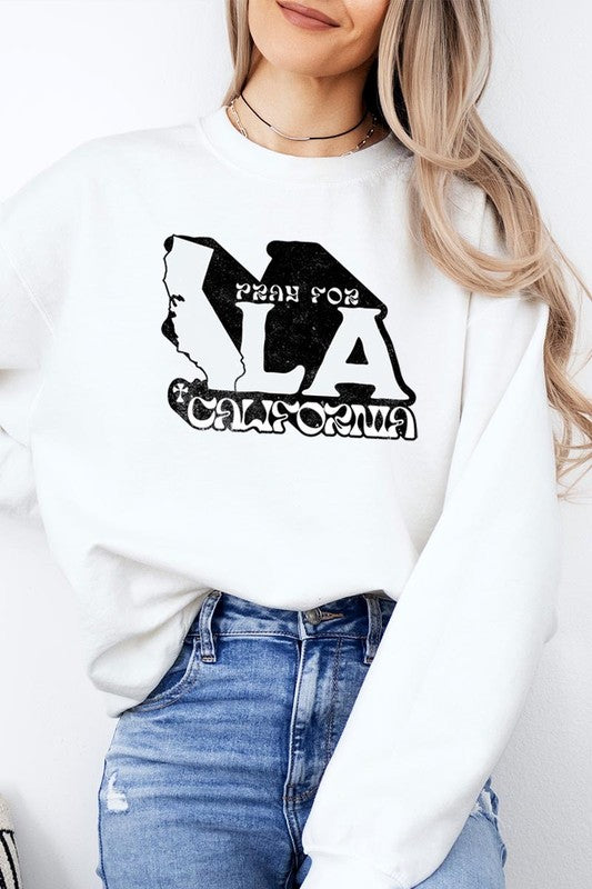 Pray for LA California Graphic Sweatshirt