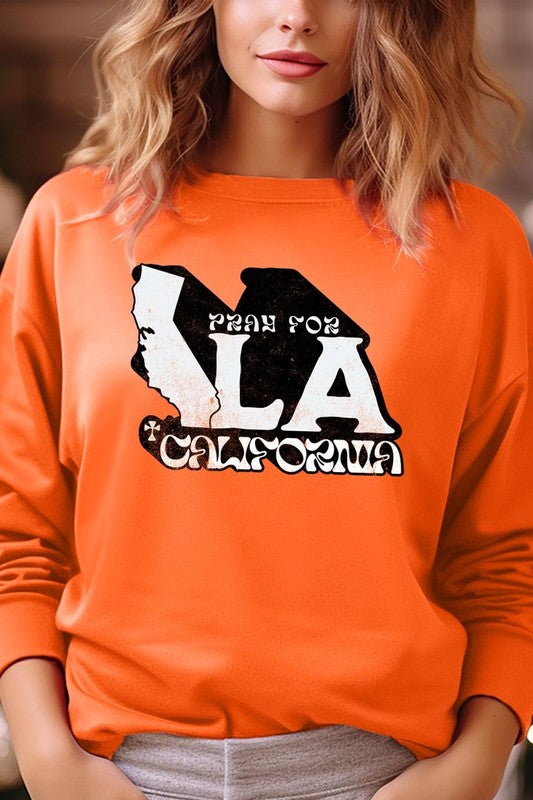 Pray for LA California Graphic Sweatshirt