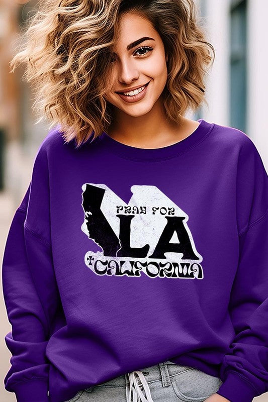 Pray for LA California Graphic Sweatshirt
