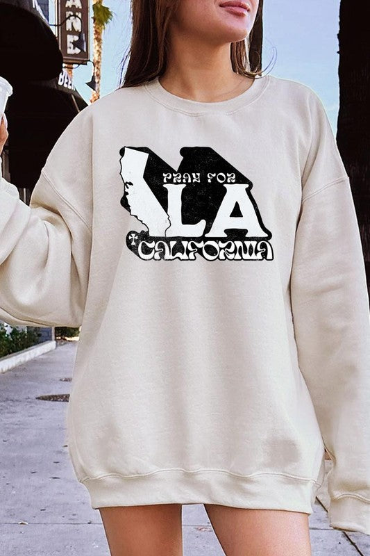 Pray for LA California Graphic Sweatshirt