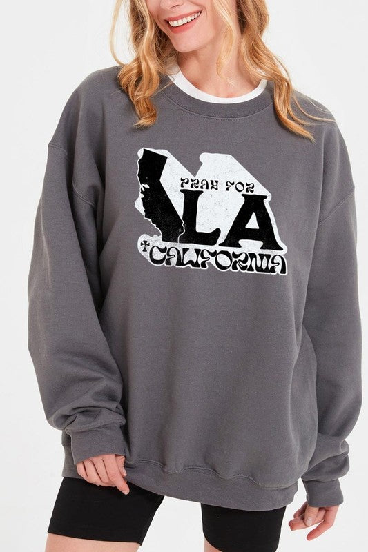 Pray for LA California Graphic Sweatshirt