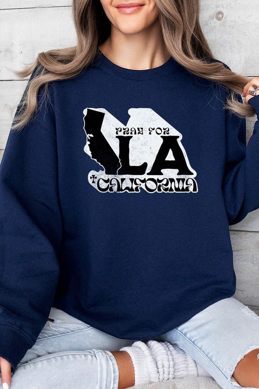 Pray for LA California Graphic Sweatshirt