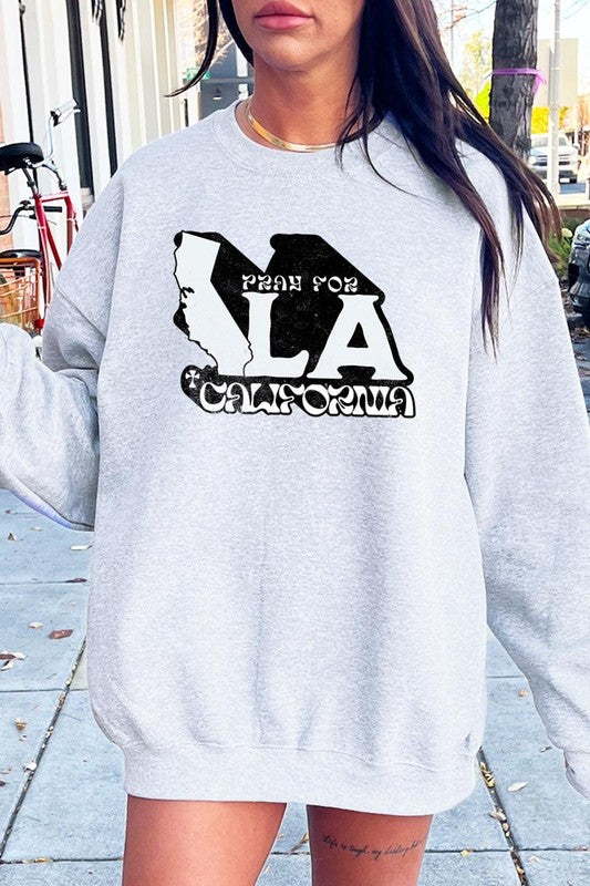 Pray for LA California Graphic Sweatshirt