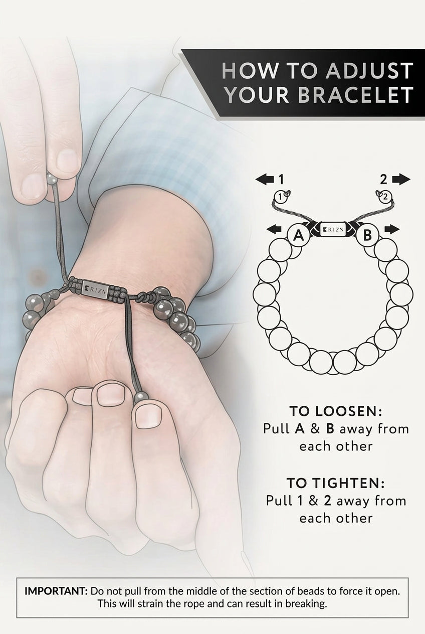 Black Onyx Beaded Bracelet - Morocco
