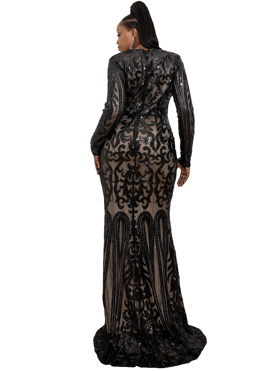Mermaid Hem Sequin Dress