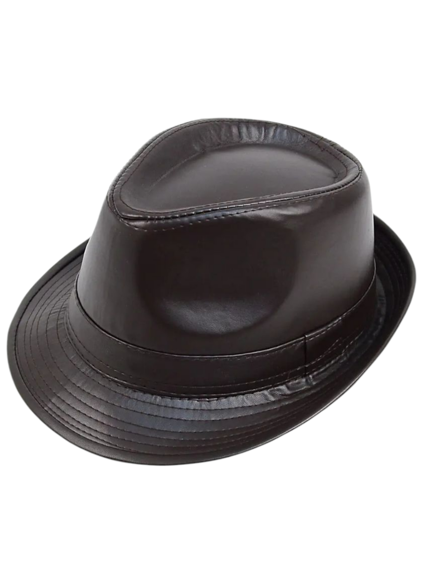 Leather Trilby Fedora