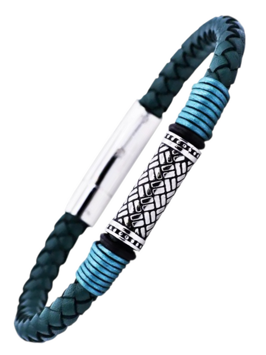 Green Leather Bracelet