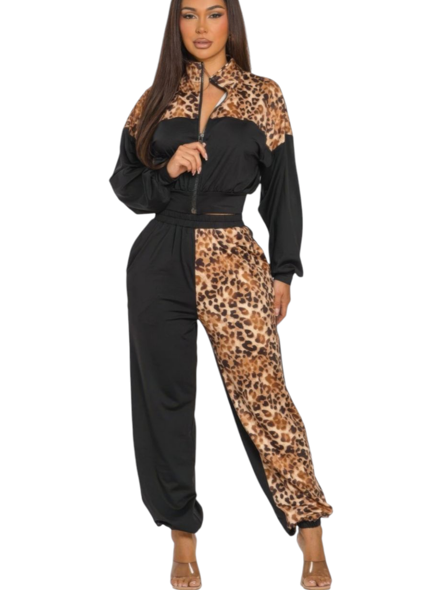 Animal Print Jogger  Set