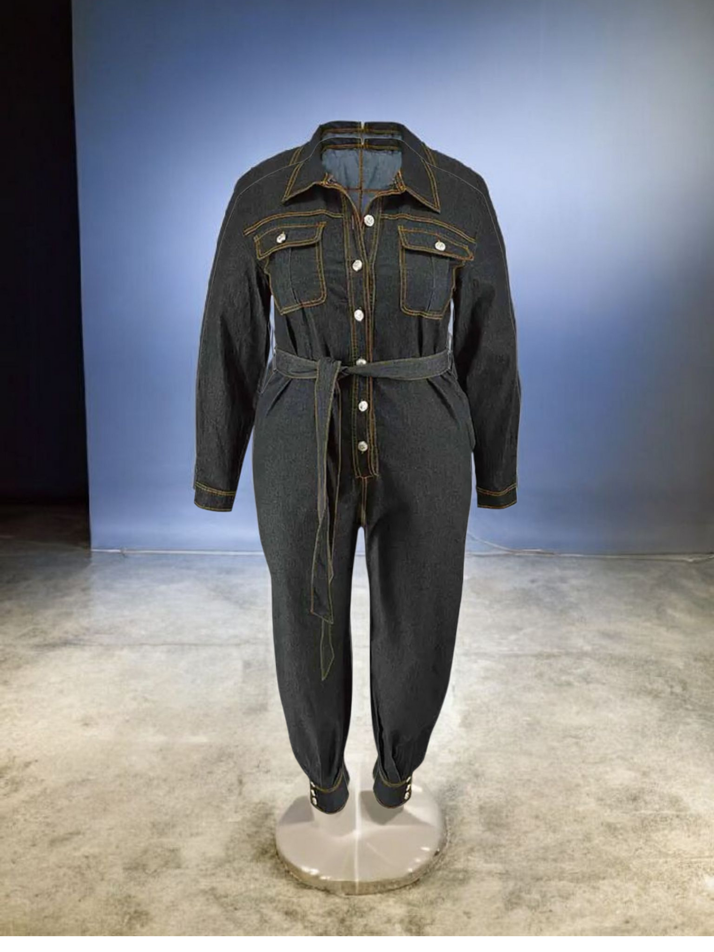 Casual Denim Jumpsuit