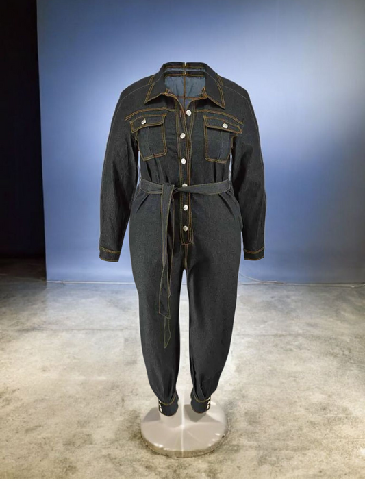 Casual Denim Jumpsuit