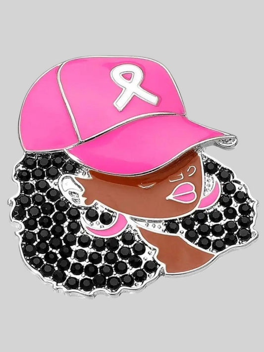 Woman in Awarness Brooch