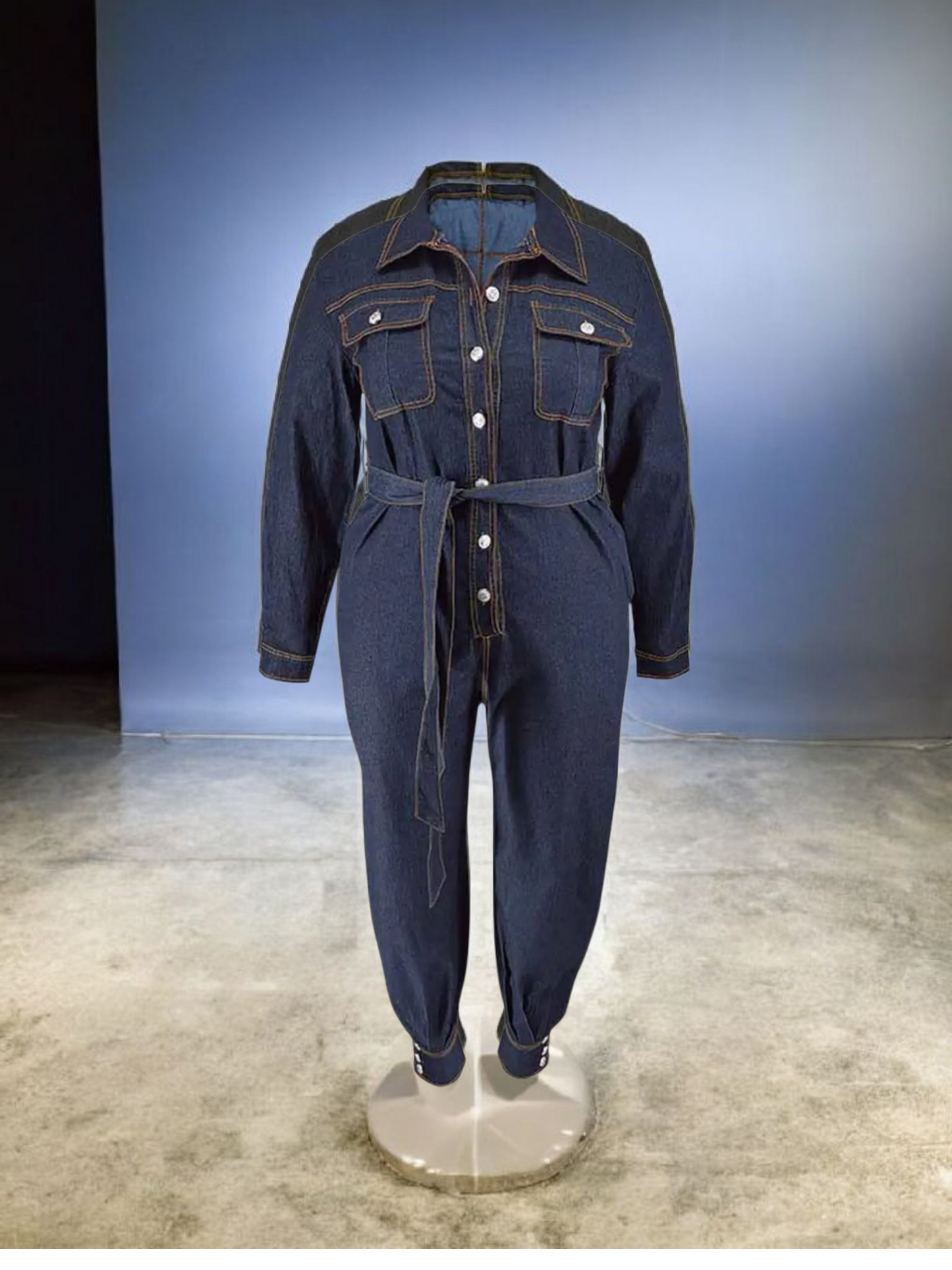 Casual Denim Jumpsuit