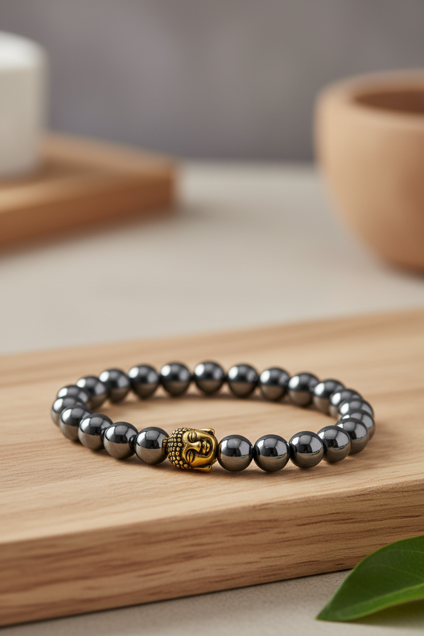 Buddha Bracelet - Hematite