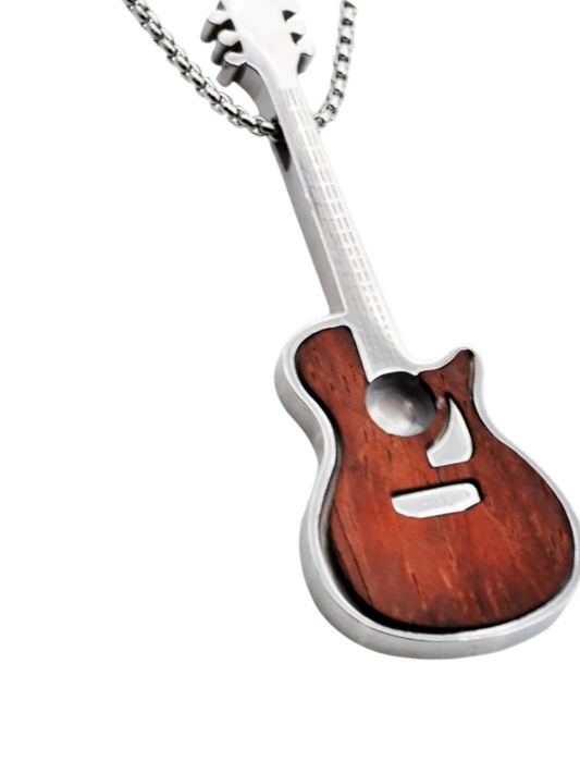 Stainless Guitar Pendant