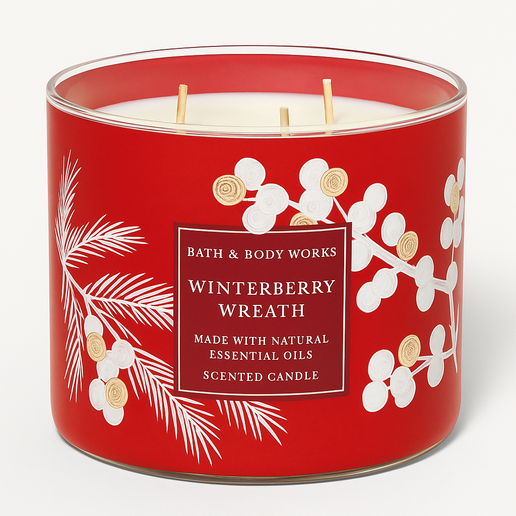 Winterberry Wreath – 3-Wick Candle