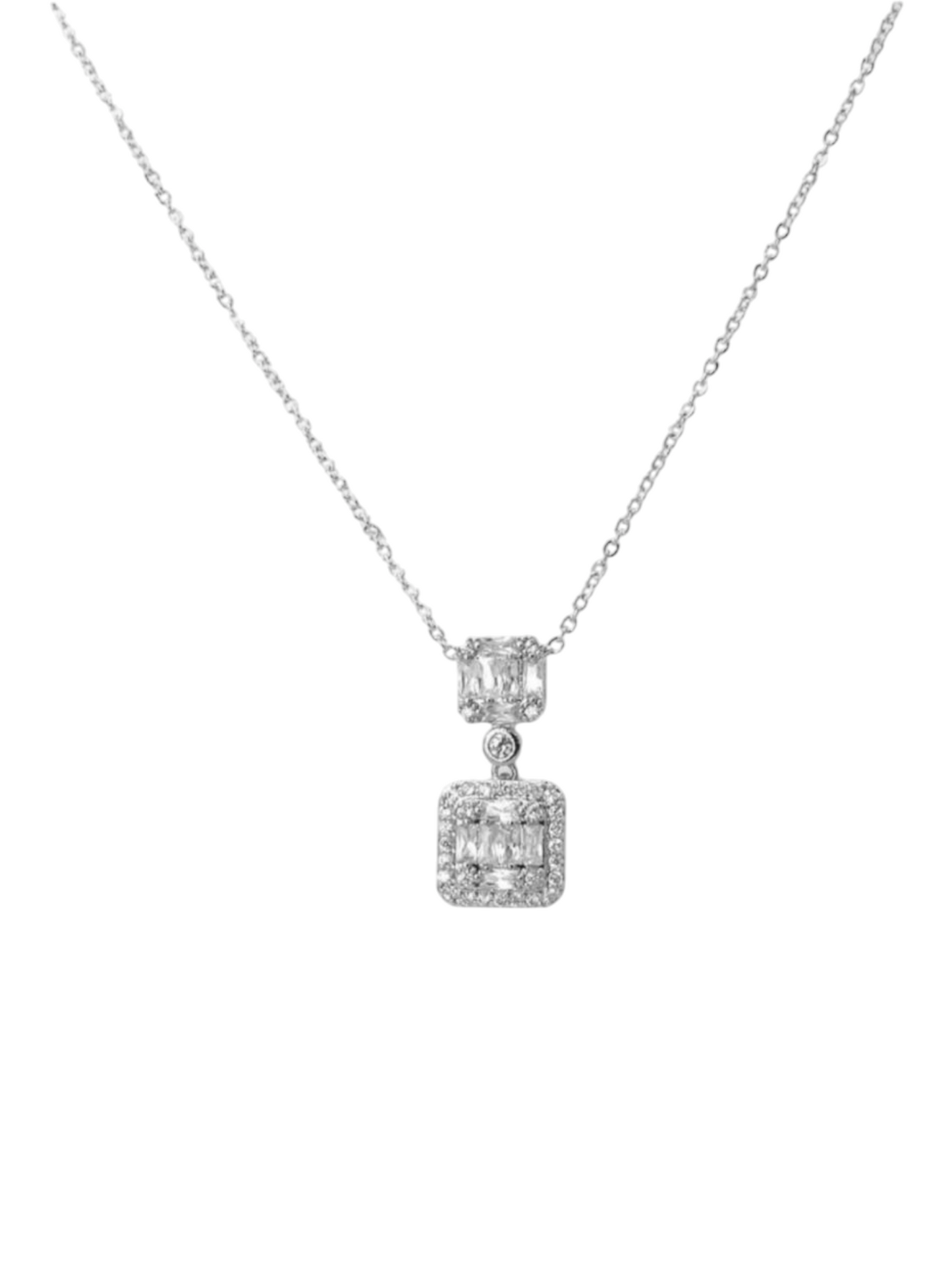 Double Square Necklace