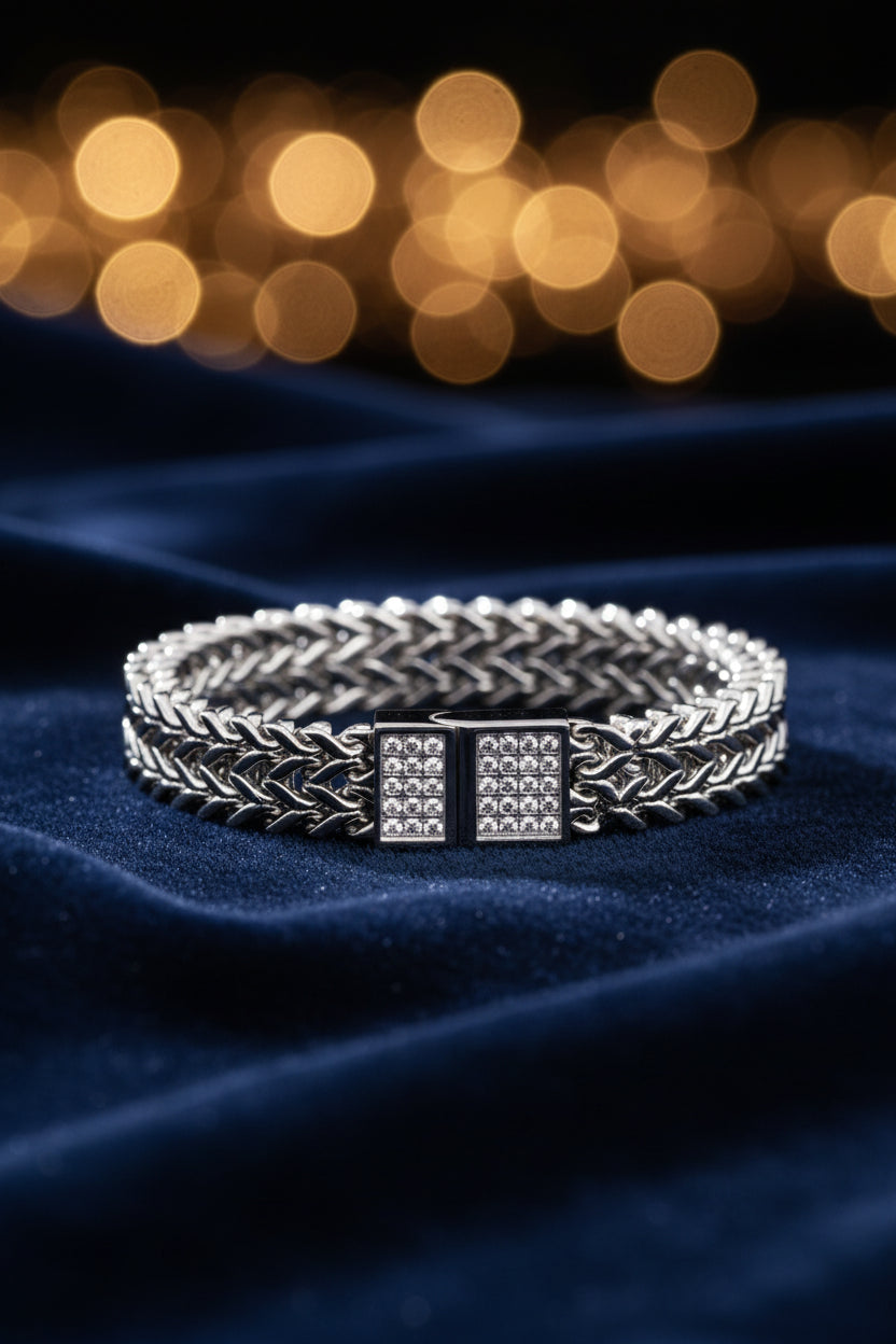 Stainless Bracelet with Cubic Zirconia