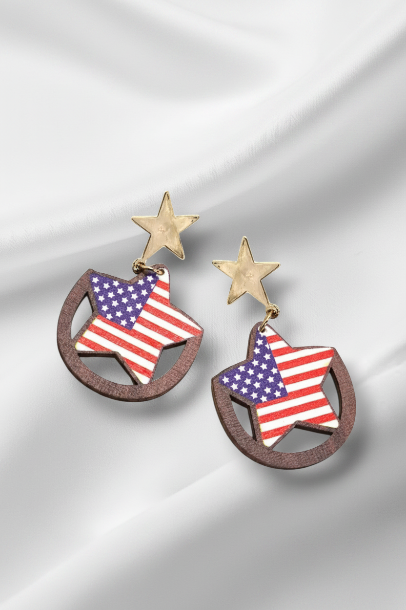 Wooden Flag Star