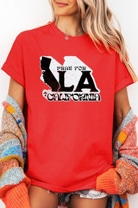 Pray for LA California Graphic Plus Heavy Cotton T