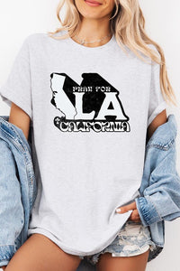 Pray for LA California Graphic Plus Heavy Cotton T