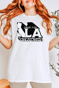 Pray for LA California Graphic Plus Heavy Cotton T