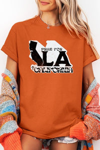 Pray for LA California Graphic Plus Heavy Cotton T