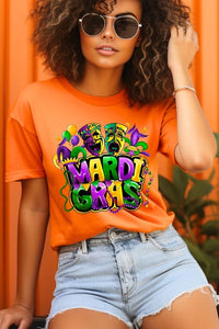 Mardi Gras Graphic Plus Tee