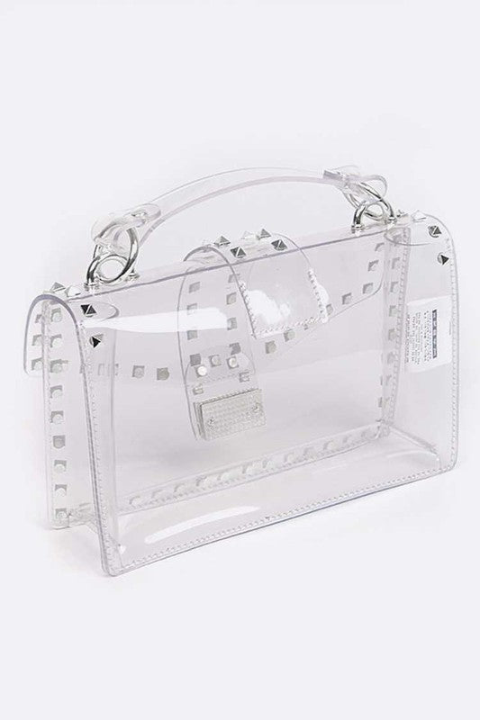 Studded Clear Swing Bag