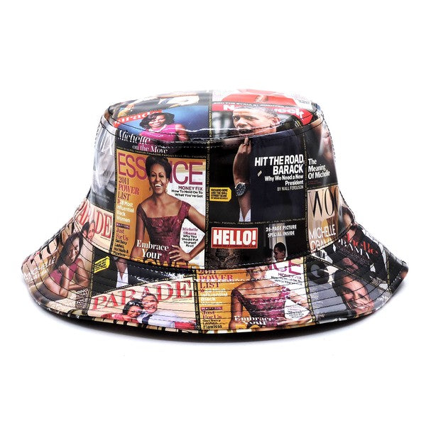 Magazine Cover Collage Hat