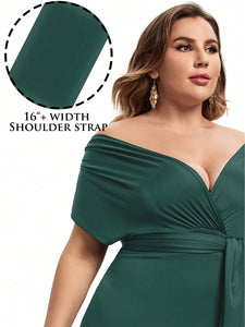 One Shoulder Pleated Dress