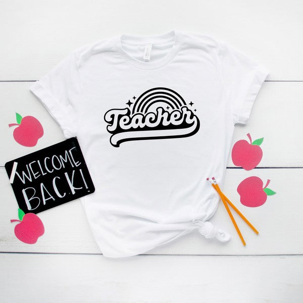 Teacher Rainbow Graphic Tee