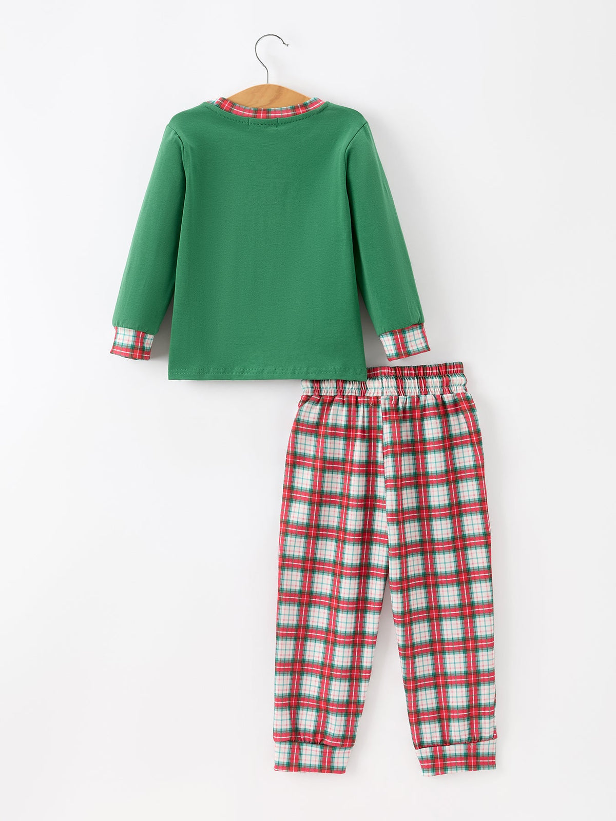 Plaid Boys Set Long Sleeve Top Pants