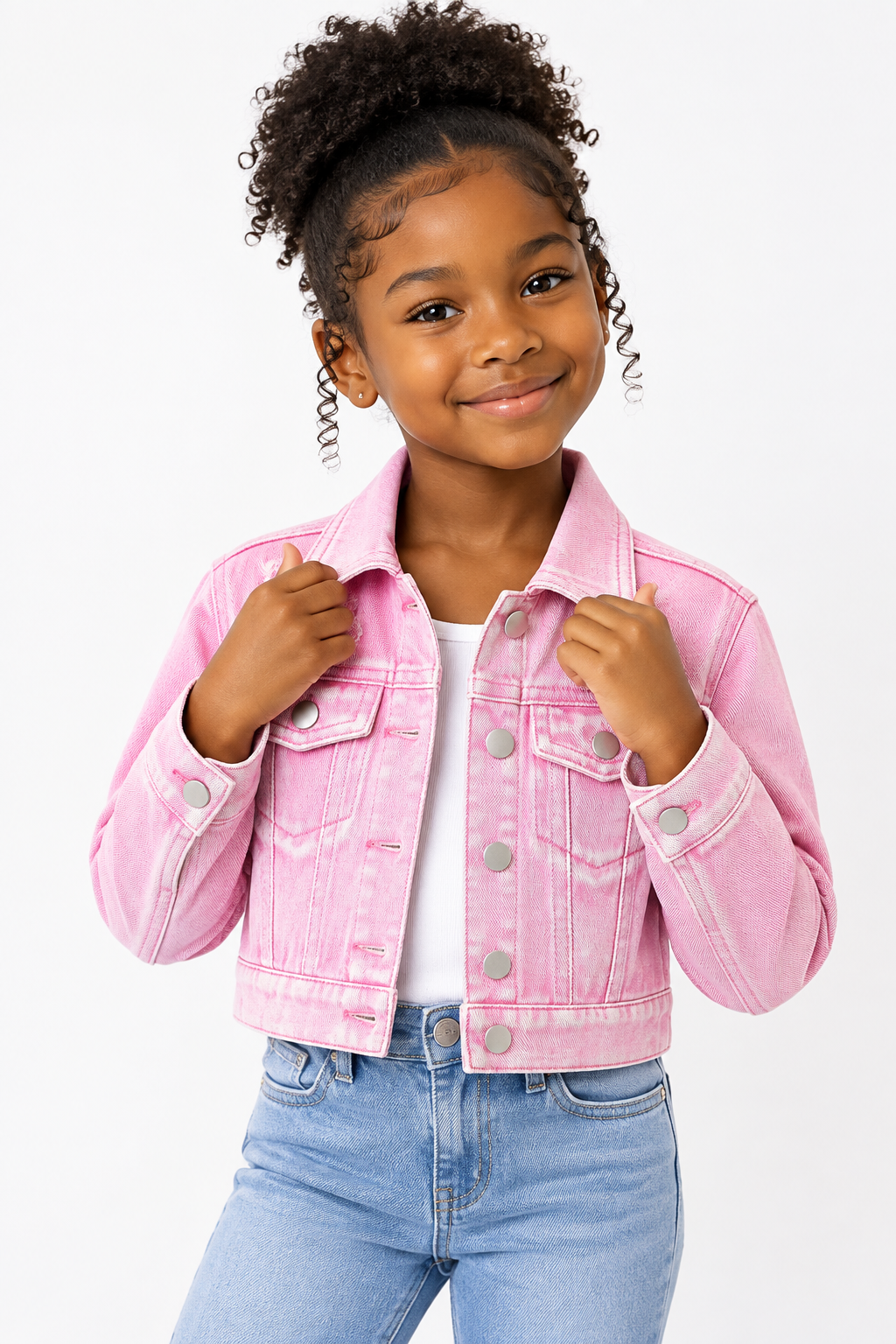 Pink Denim Jacket