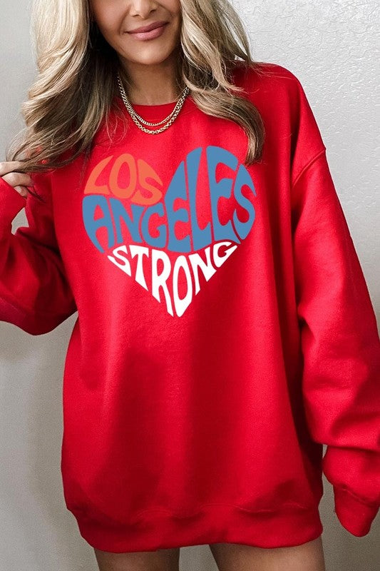 Los Angeles Strong Heart Graphic Sweatshirt