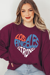 Los Angeles Strong Heart Graphic Sweatshirt