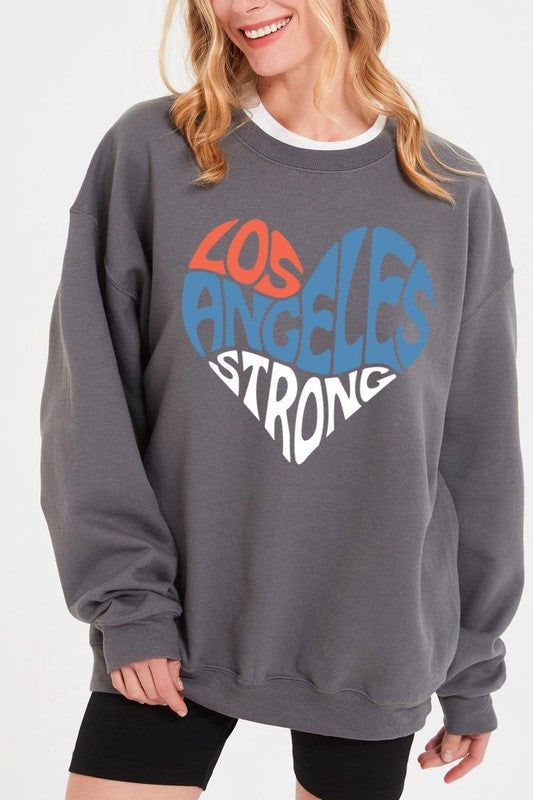 Los Angeles Strong Heart Graphic Sweatshirt