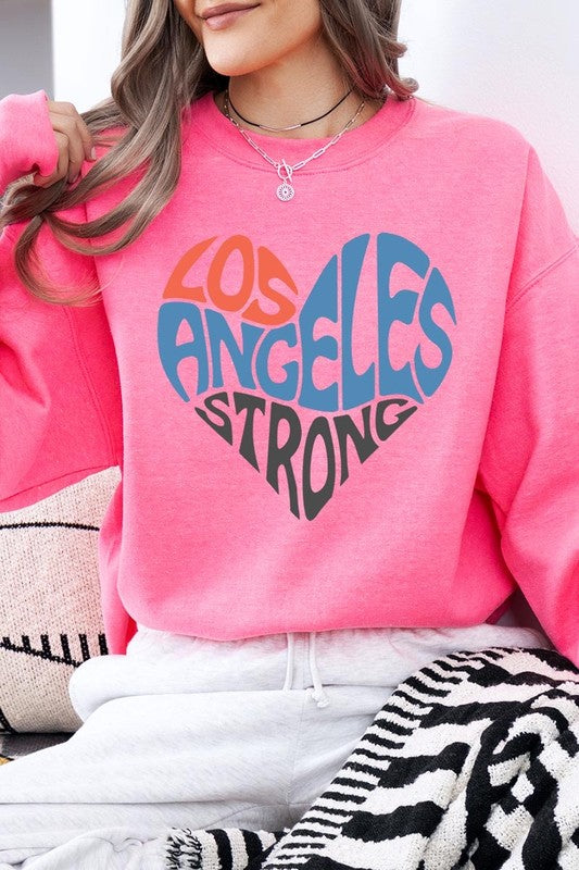 Los Angeles Strong Heart Graphic Sweatshirt