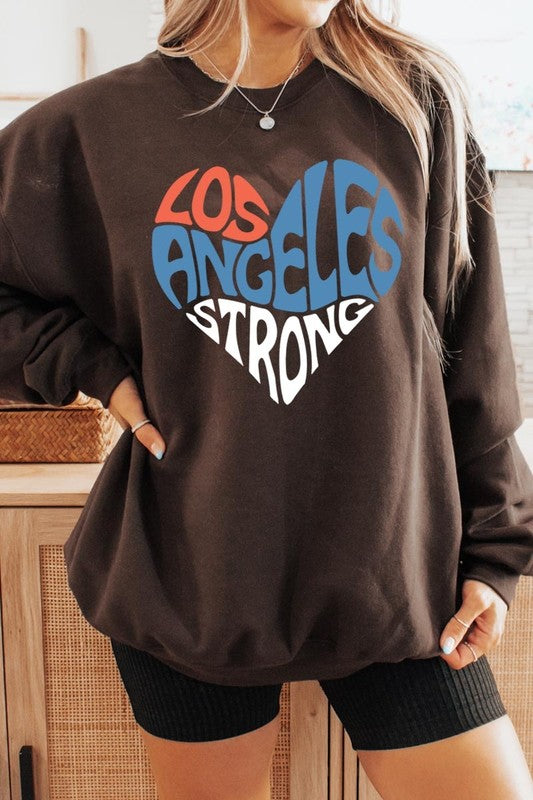 Los Angeles Strong Heart Graphic Sweatshirt