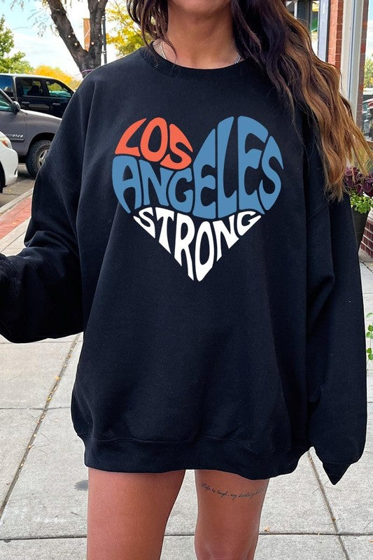 Los Angeles Strong Heart Graphic Sweatshirt