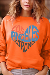 Los Angeles Strong Heart Graphic Sweatshirt