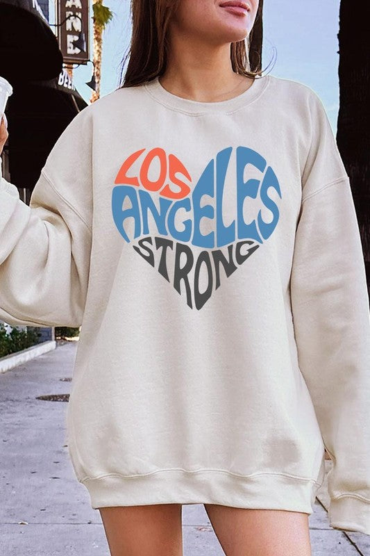 Los Angeles Strong Heart Graphic Sweatshirt