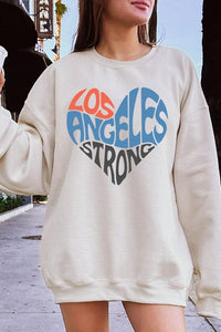 Los Angeles Strong Heart Graphic Sweatshirt