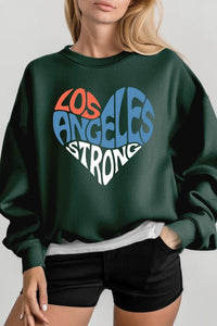 Los Angeles Strong Heart Graphic Sweatshirt