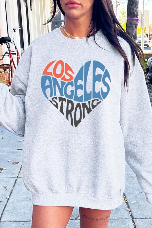 Los Angeles Strong Heart Graphic Sweatshirt