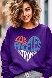 Los Angeles Strong Heart Graphic Sweatshirt