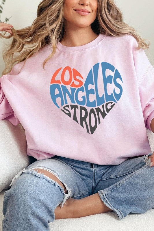 Los Angeles Strong Heart Graphic Sweatshirt