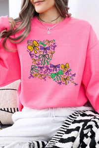 Louisiana Mardi Gras coquette Graphic Sweatshirt